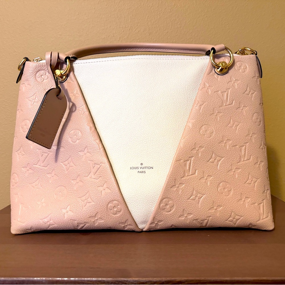 Louis Vuitton Empreinte V Tote Paris MM Monogram Beige Cream